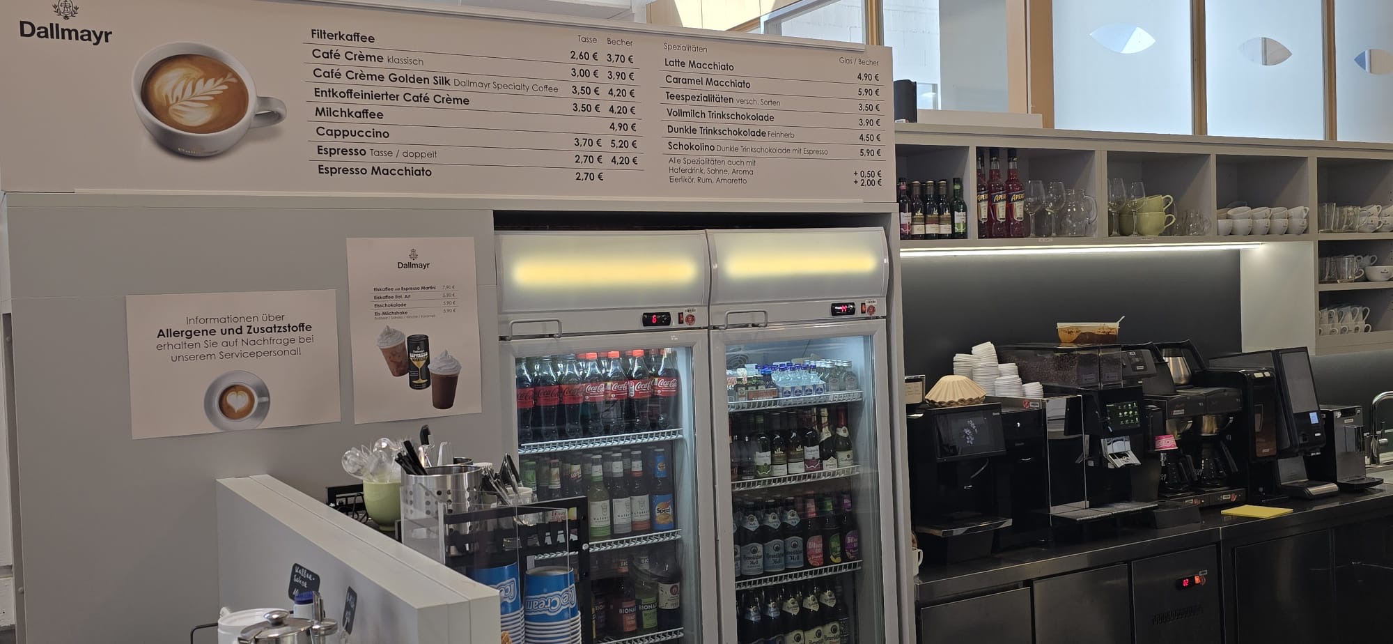 Dallmayr Kaffee an der Bar